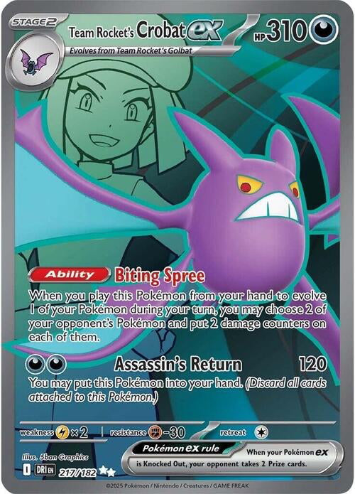 Destined Rivals Team Rocket's Crobat #217/182